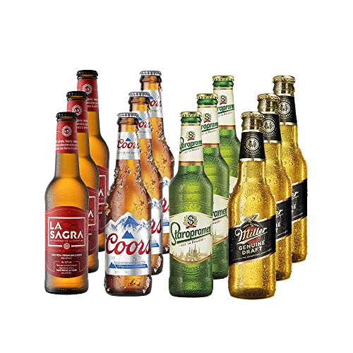 Pack Cerveza Lagers del Mundo - Pack degustación de 12 botellas de 330 ml - Total: 3960 ml